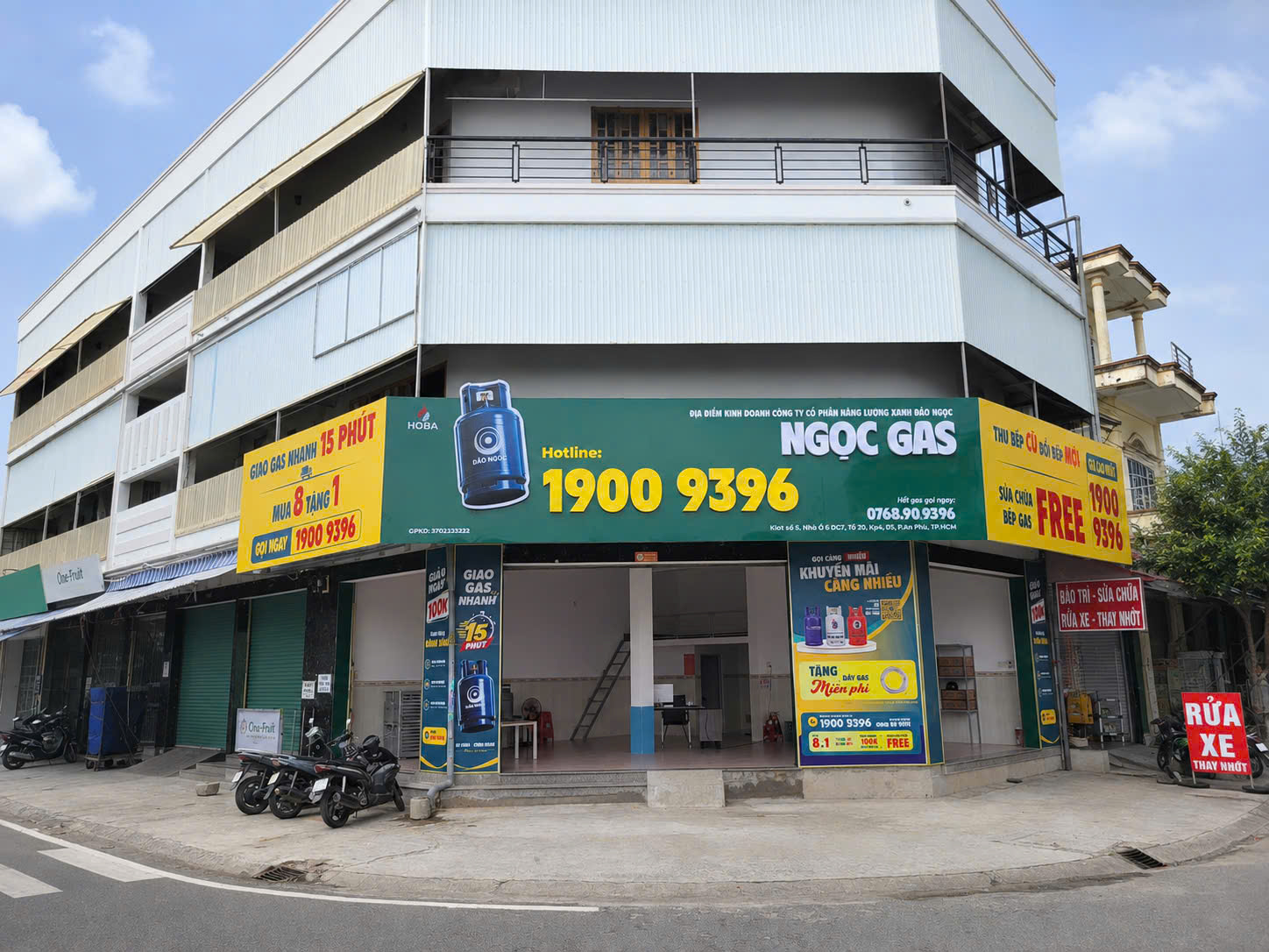 Cửa hàng đại lý gas Ngọc Gas tại số 7 Nguyễn Trung Trực Phường Dĩ An